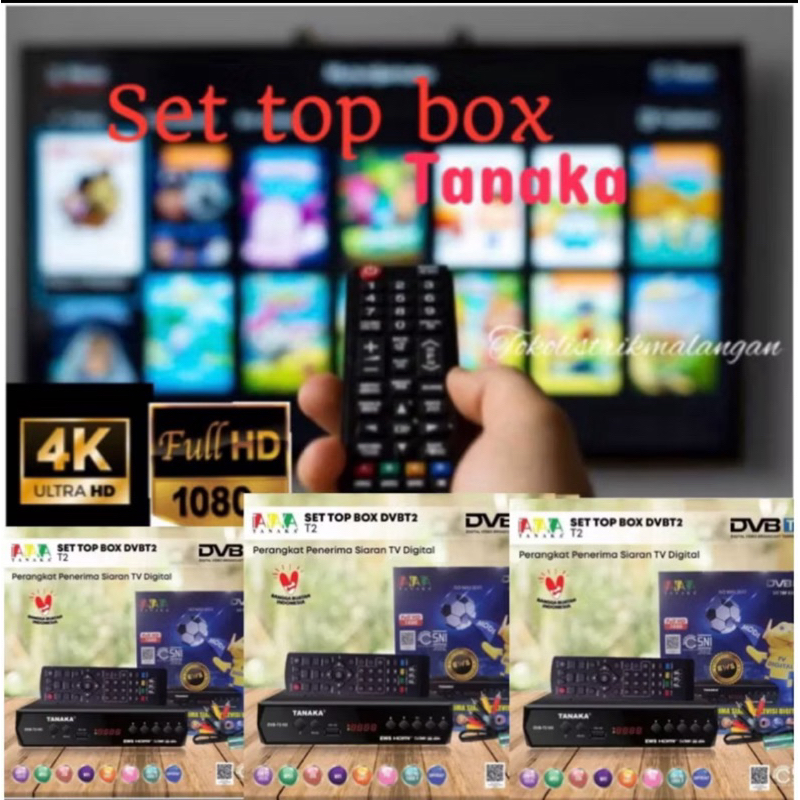 set top box dvbt2 tanaka/set top box tanaka/perangkat tv digital