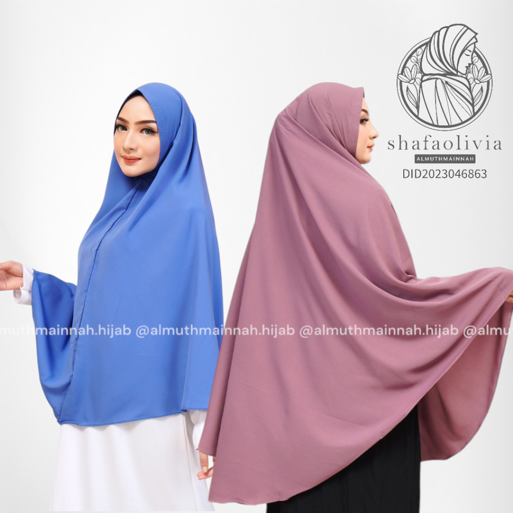 PREMIUM KHIMAR KERUDUNG WOLFIS  XL - XXL NON PAD SYARI JUMBO BS BUAT SHOLAT PONDOK PESANTREN