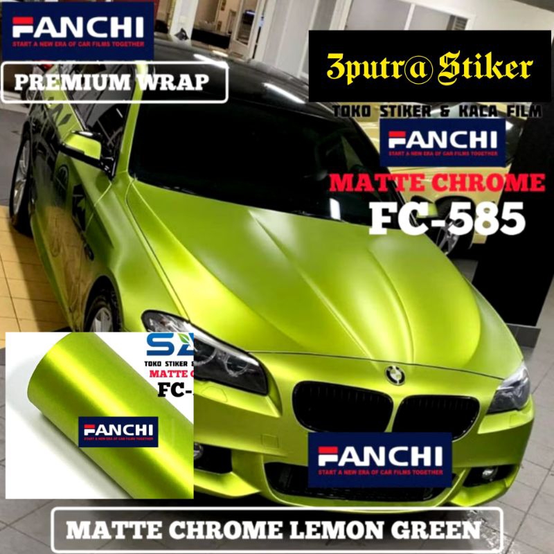 SKOTLET STICKER MOBIL MOTOR TIFANY GREEN LEMON GREEN DARK GREEN METALIC DOFF L 150cm