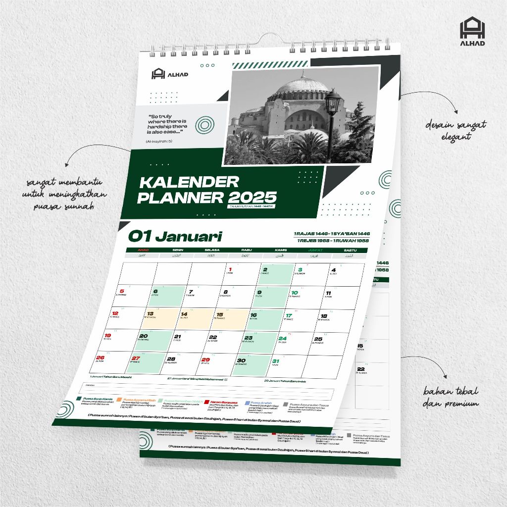

Kalender Planner 2025 I Kalender Dinding I Ukuran 31x47 cm I D06