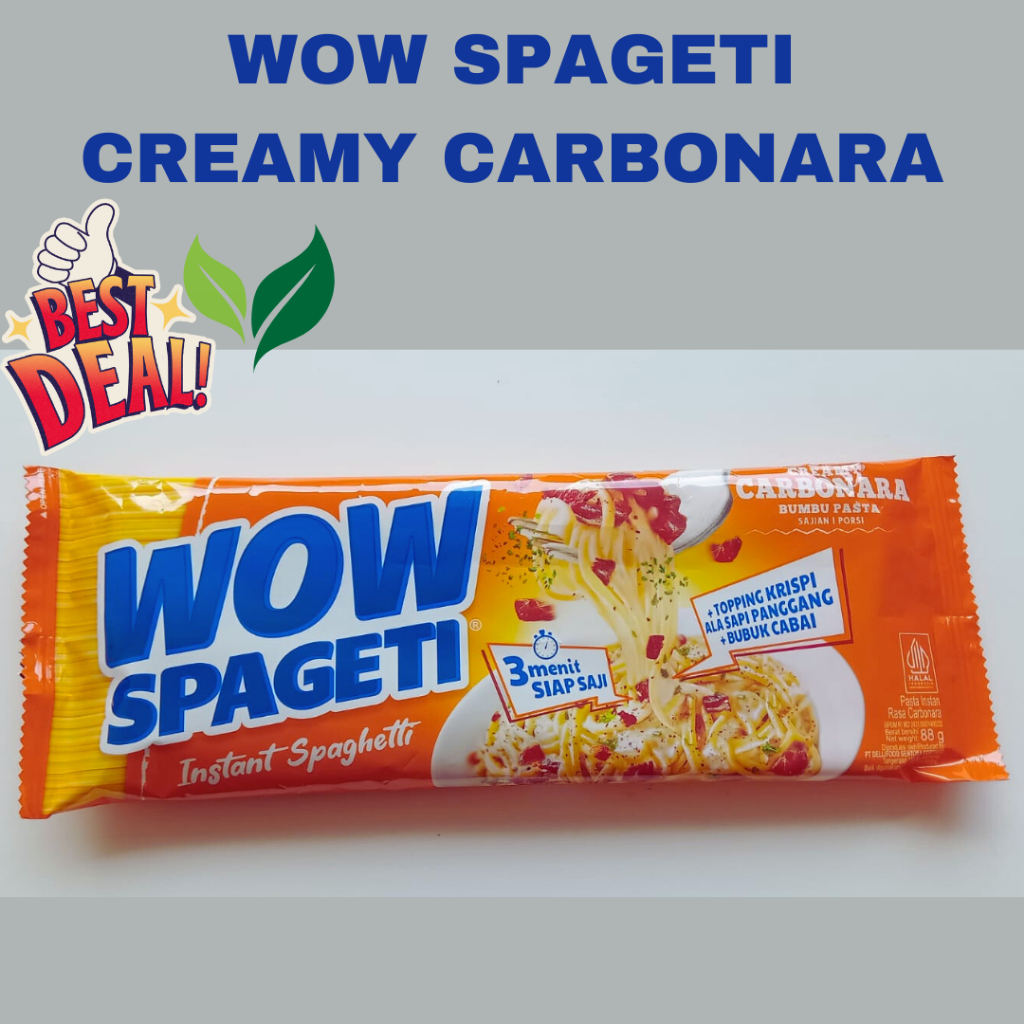 

[1 Pcs] Mie WOW SPAGETI Carbonara Bolognese 84 Gram