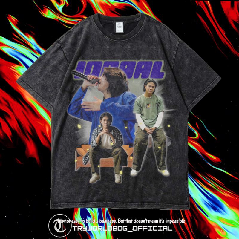TRYWORLDBDG OFFICIAL "IQBAAL" KAOS OVERSIZED | KAOS WASHED | STONE WASH | OVERSIZED T SHIRT | KAOS I