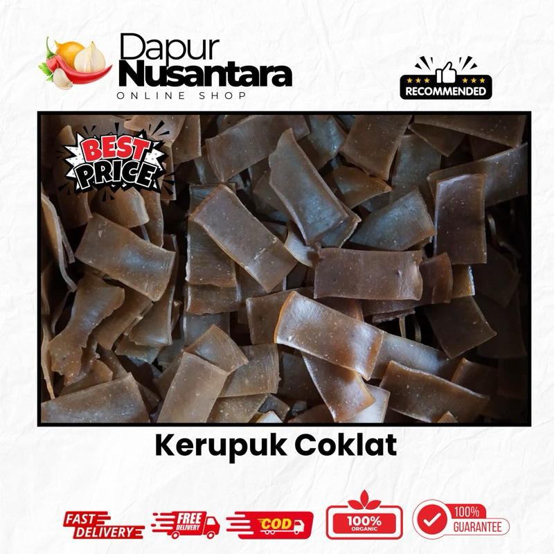 

Kerupuk Warna Coklat 1 Kg, Kerupuk Renyah Dan Lezat