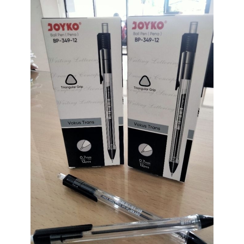

Joyko Ball Pen cetekan 0.7mm (Pena) BP-349-12 Vokus Trans