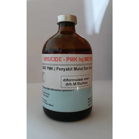 OBAT PMK HEWAN (Penyakit Mulut dan Kuku) SAPI,KAMBING,BABI DLL - virucide PMK inj meyer (Penyakit Mu