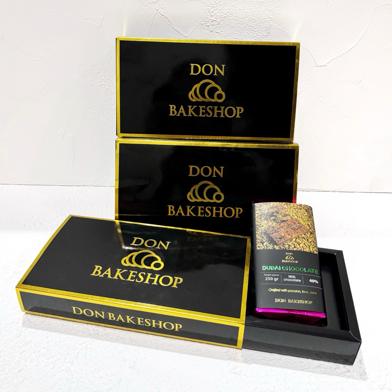 

READY STOCK Dubai Chocolate Don Bakeshop Coklat Dubai Viral Pistachio Kunafa Hazelnut Praline 250gr