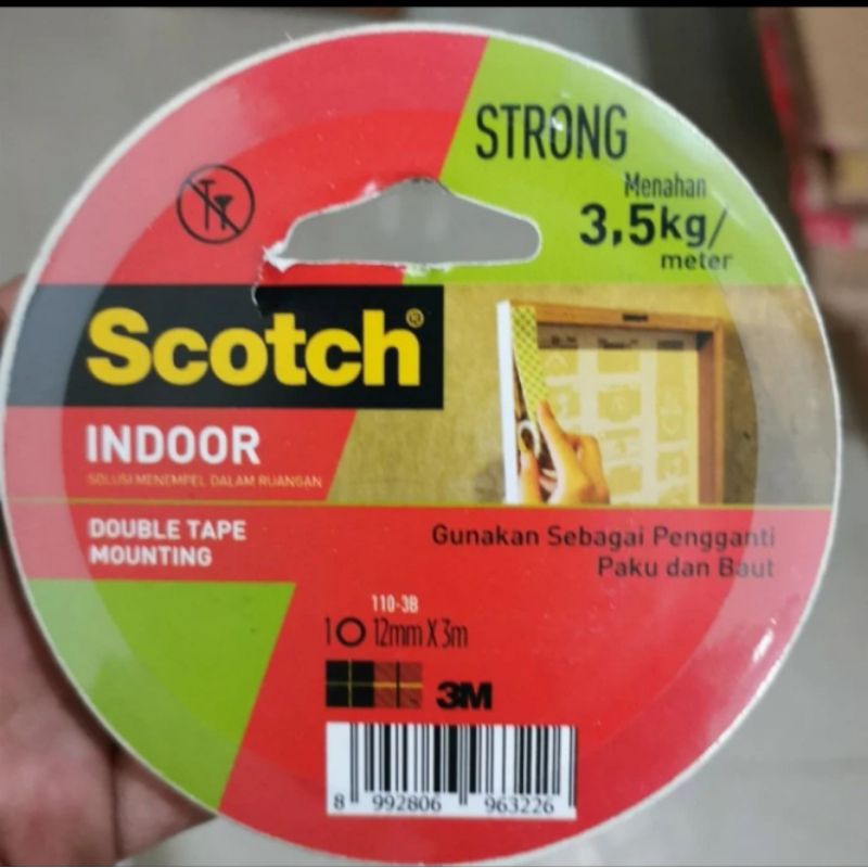 

Double Tape 3m scotch indoor 3,5kg- perekat indoor 110 -3B original