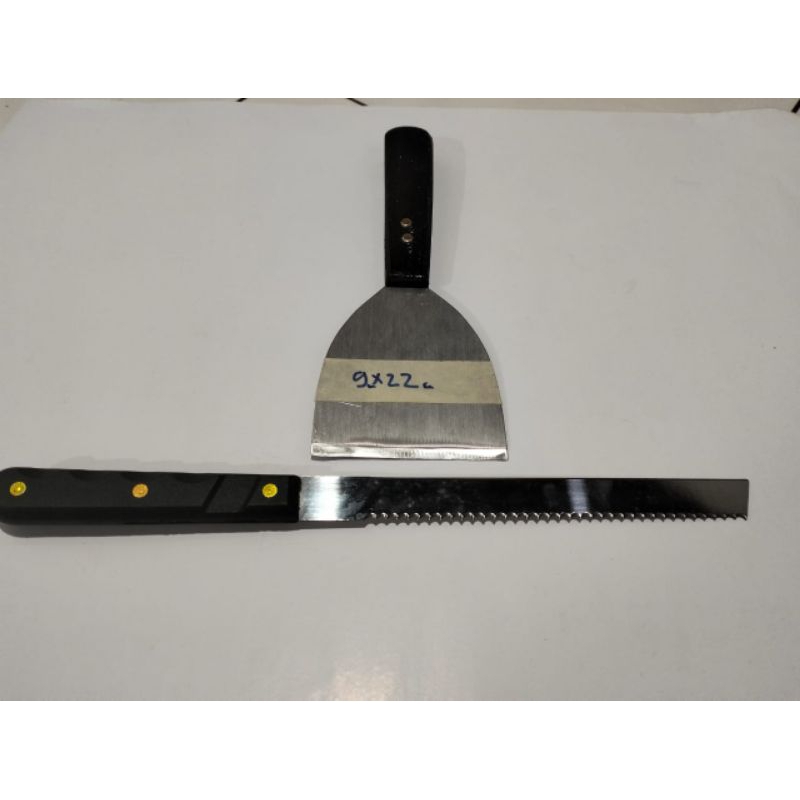 paket murah cape lurus lebar lidah 9cm+pisau roti