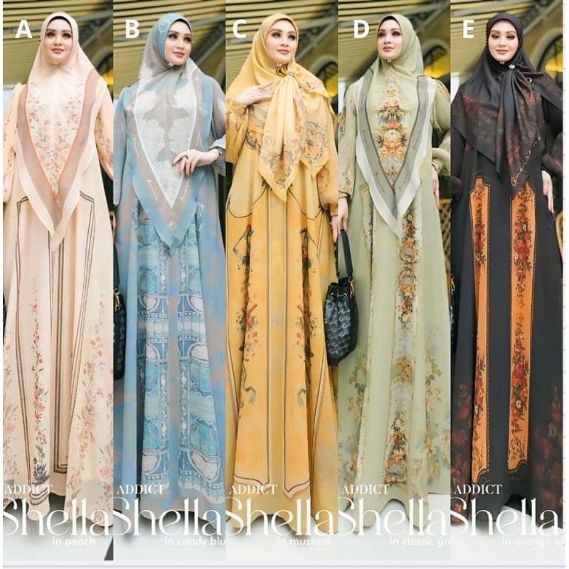 SHELLA SET KHIMAR & VOAL OMEIRO SERIES BY AGOEST HANGGONO