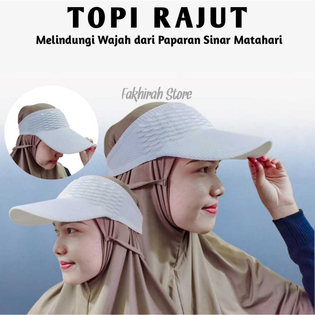 Topi Haji Rajut Katun Elastis Topi Olahraga Wanita Gaya Korea Topi Haji Wanita Topi Umroh Wanita Top