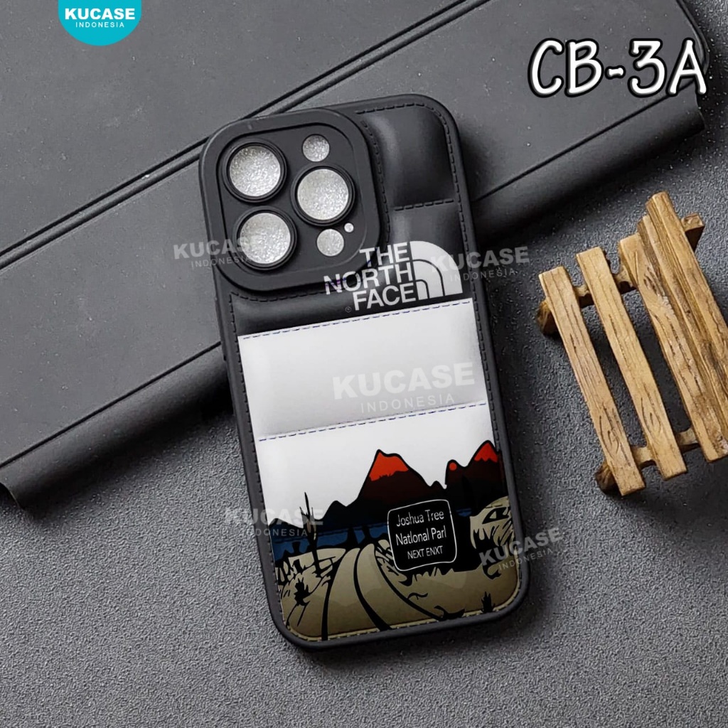 Case Gambar Motif Viral Case Bantal Macaron Black North Face CB03 Samsung S25 Samsung S25 Plus Samsu