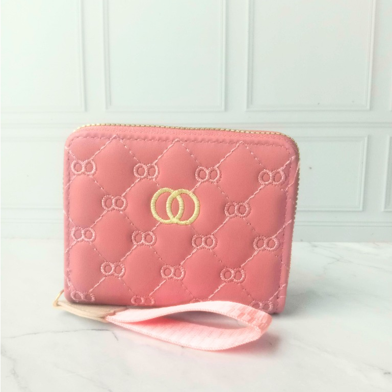 LAKUSO Dompet Imut Dompet Kecil Resleting Satu Bahan Kulit Sintetis Wanita #24-77