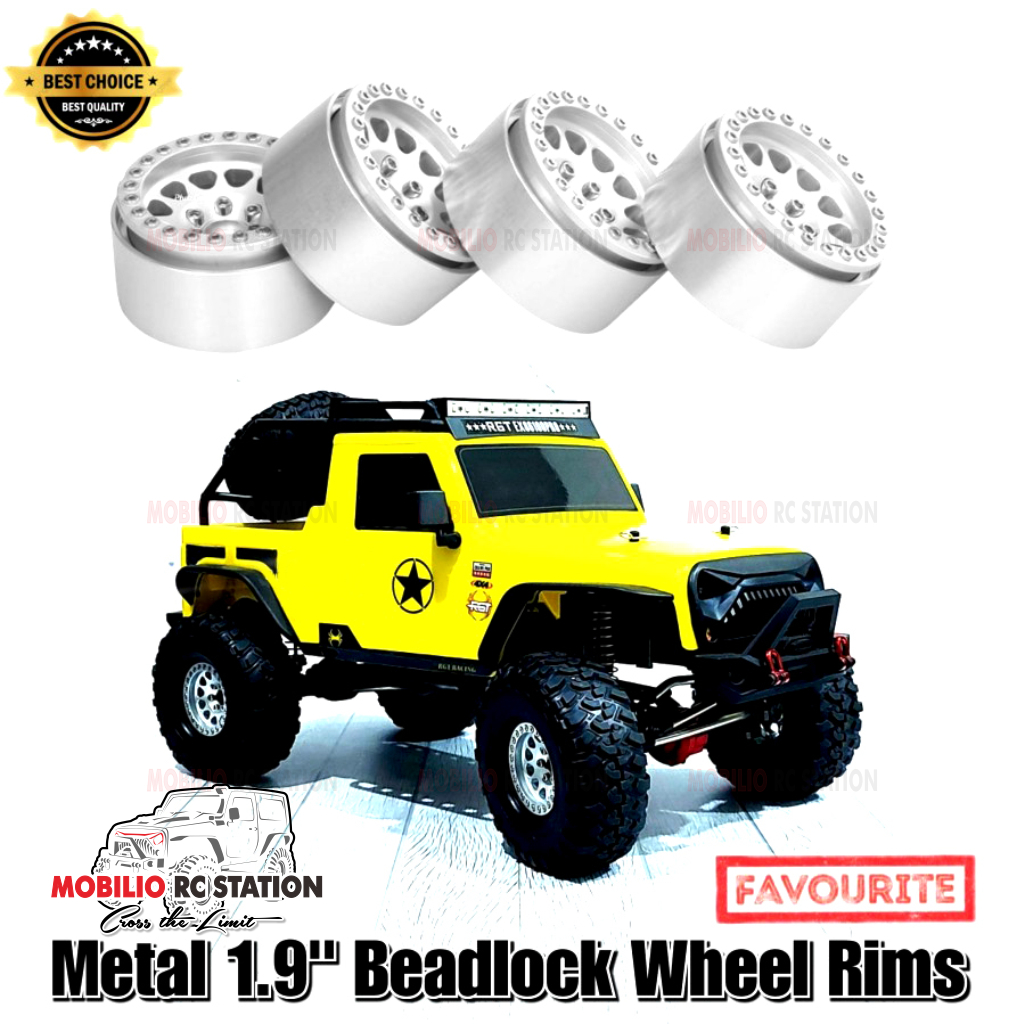Velg Beadlock 1.9 Realistic Metal Rims RC 1/10 Crawler Axial Traxxas