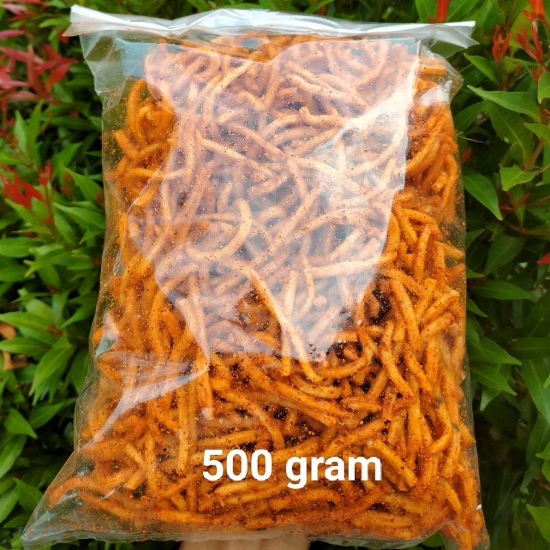 

sistik bawang viral pedas/original 500gram | cemilan viral