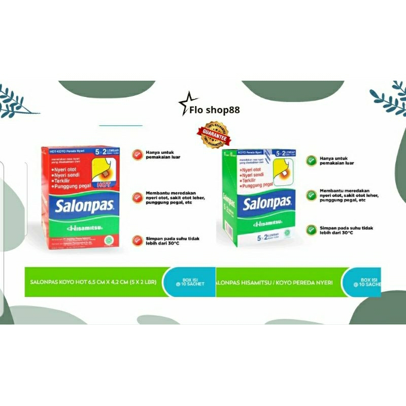 A - SALONPAS KOYO 1 BOX / SALONPAS KOYO /SALONPAS KOYO HOT 5X2 BOX / SALONPAS.KOYO 5X2