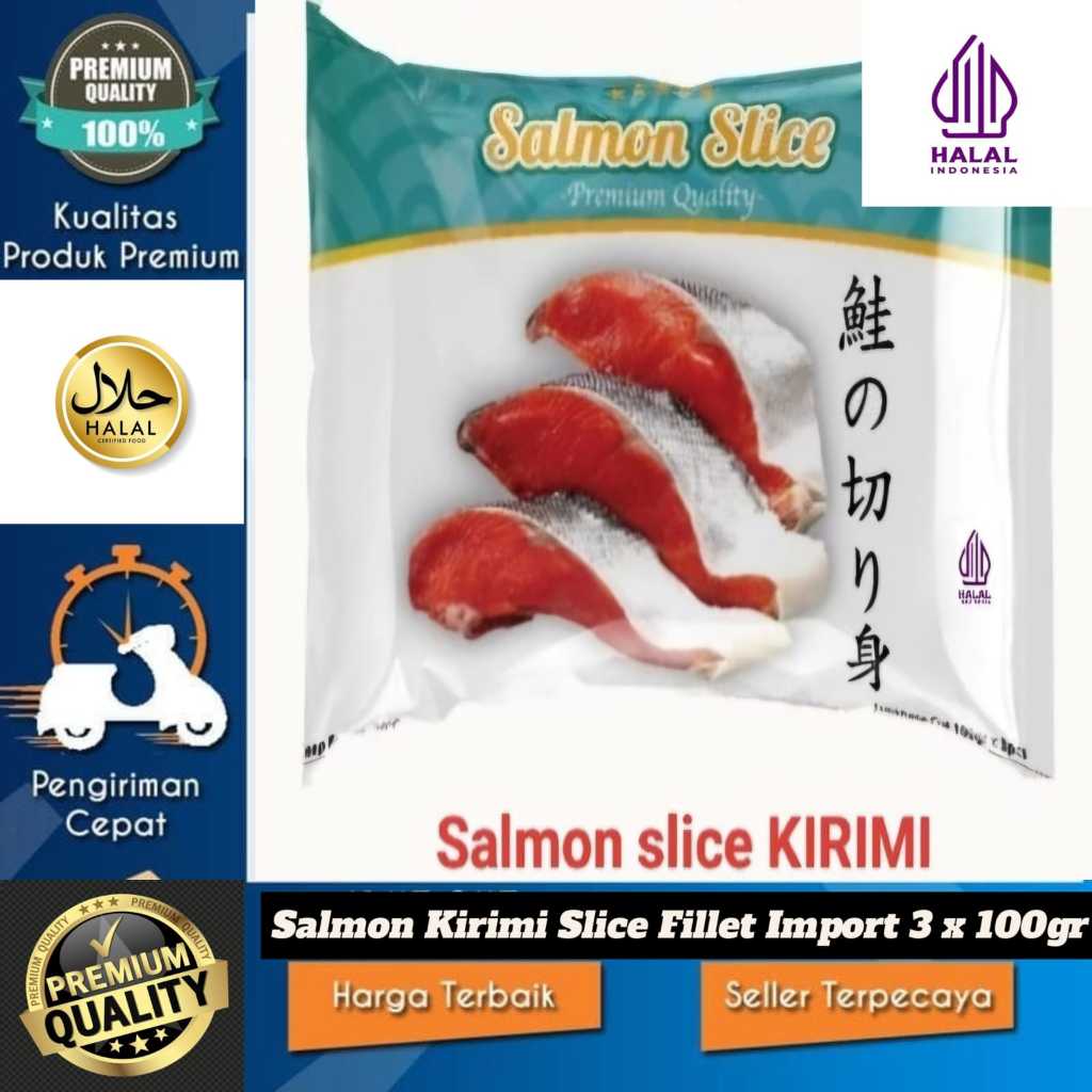 

Salmon Kirimi Slice Fillet Import - Kualitas Premium dari Norwegia (Halal) Isi 3 x 100gr