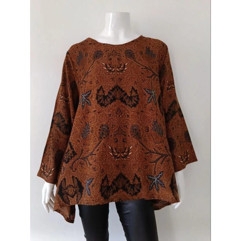 Blouse Batik kerah bulat batik paris premium