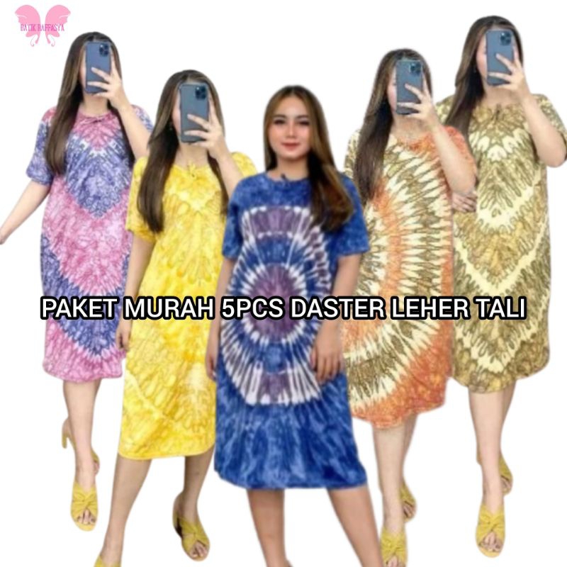 PAKET DASTER MURAH 5PCS DASTER LEHER TALI DASTER KAOS DASTER WANITA CANTIK KEKINIAN DASTER TIEDYE DA