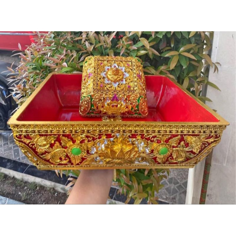 sbb Bokor melamin & fiber kotak ukuran 30cm