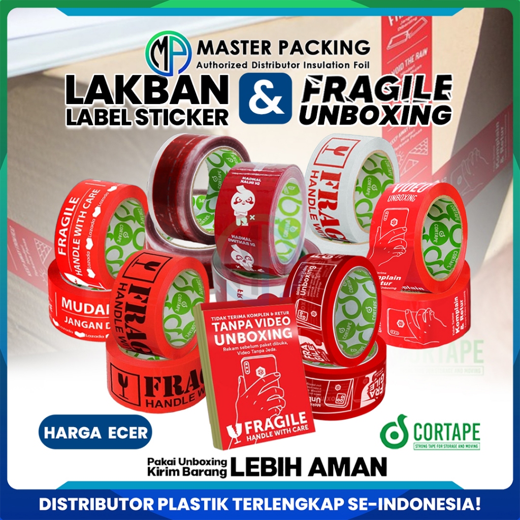 

Aneka Varian Lakban Sticker Fragile Pecah Belah Unboxing Stiker Packing Rusfet Cortape Roll Ecer