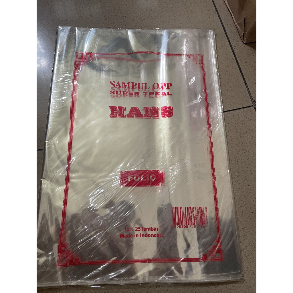 

Sampul OPP Super Tebal Hans Folio (Per 25 Lembar)