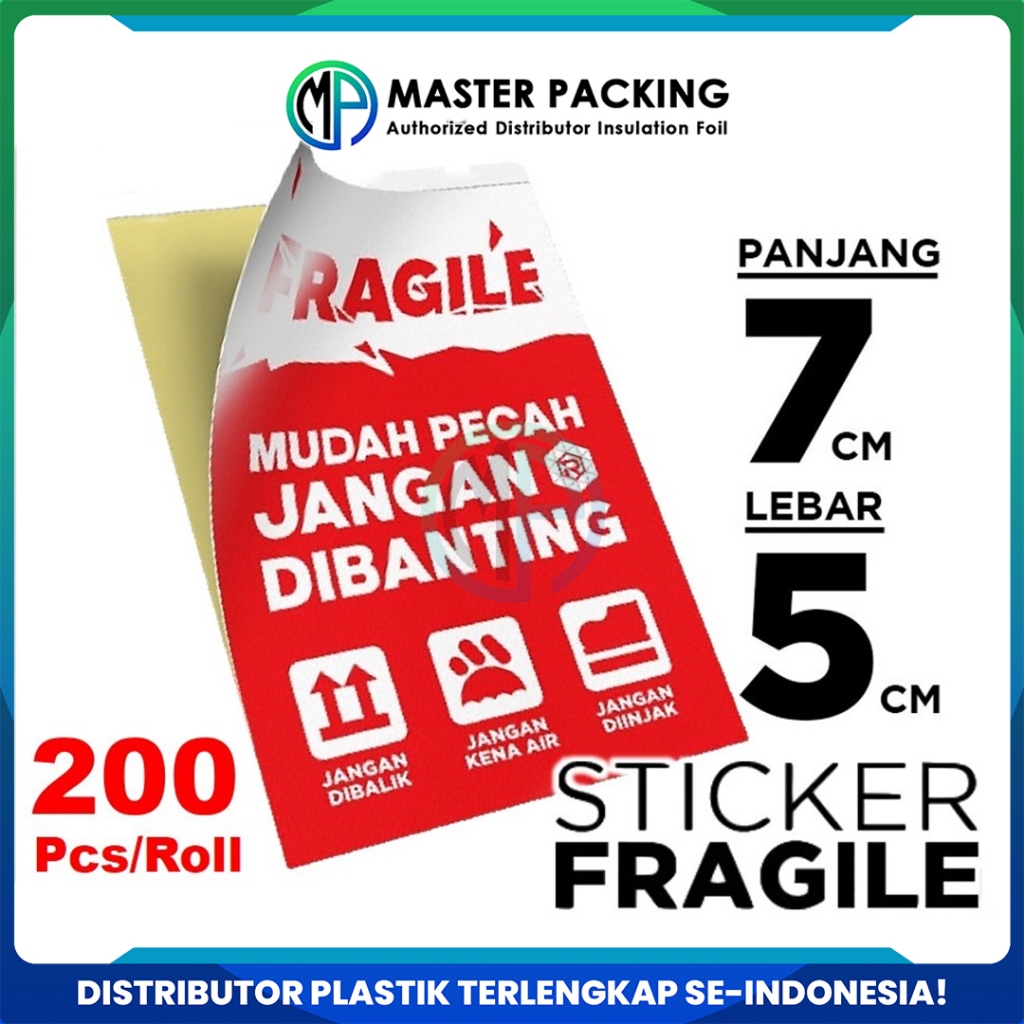 

Stiker Sticker Fragile 200pcs Per Roll Jangan Dibanting Fragile Rusfet Harga Satuan Termurah