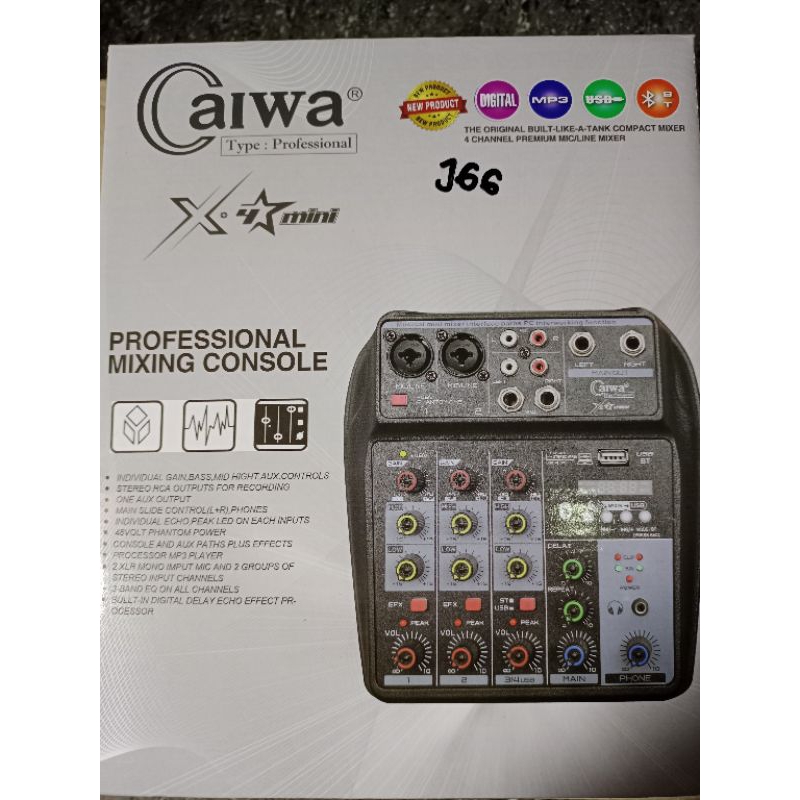 CAIWA PROFESSIONAL MIXING CONSOLE MIXER AUDIO 4 CHANEL DIGITAL MP3 USB BLUETOOTH ORIGINAL