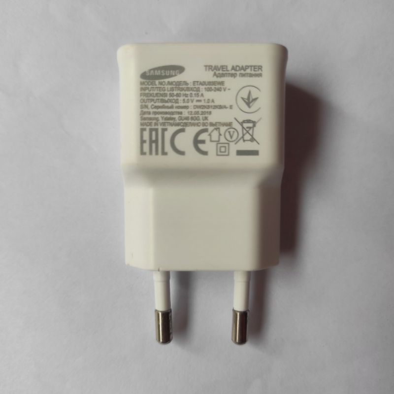 bisa cod batok adafter charger cas samsung 1amper original cabutan bawaan hp (bekas)