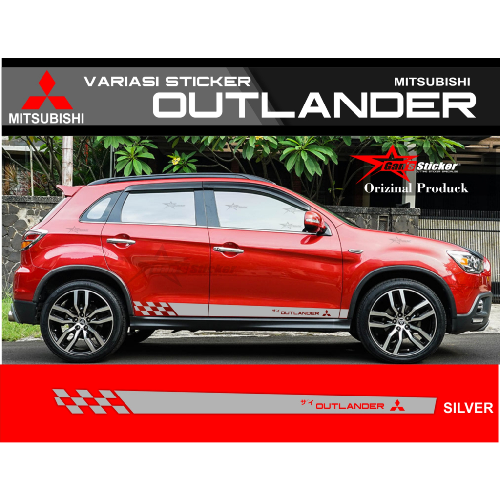 Sticker variasi mitsubishi outlander aksesoris mitsubishi outlander