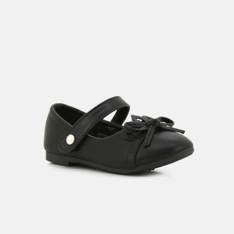 BATA BUBBLE GUMMERS SEPATU FLAT ANAK PEREMPUAN MODEL PEREKAT HITAM 131-6096