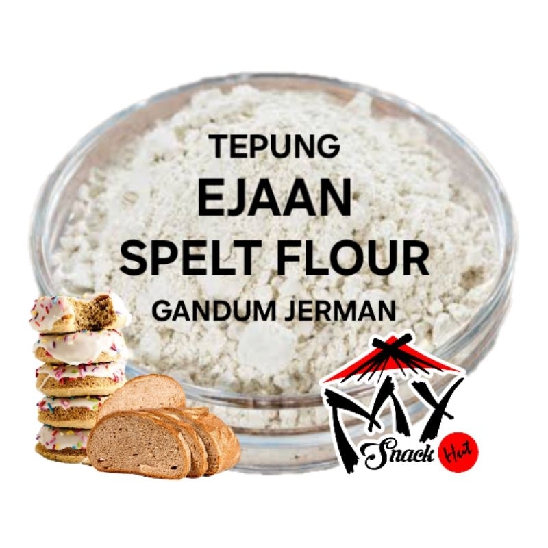 

SPELT FLOUR 250GR TEPUNG EJAAN GANDUM JERMAN ROMAWI KUNO TRITICUM SPELTA ORGANIK DONAT CAKE COOKIES