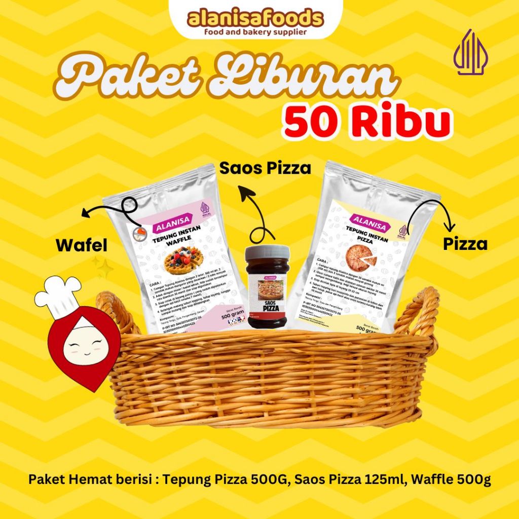 

PAKET HEMAT LIBURAN HANYA 50RB (PIZZA 500, SAOS PIZZA 125, WAFFLE 500)