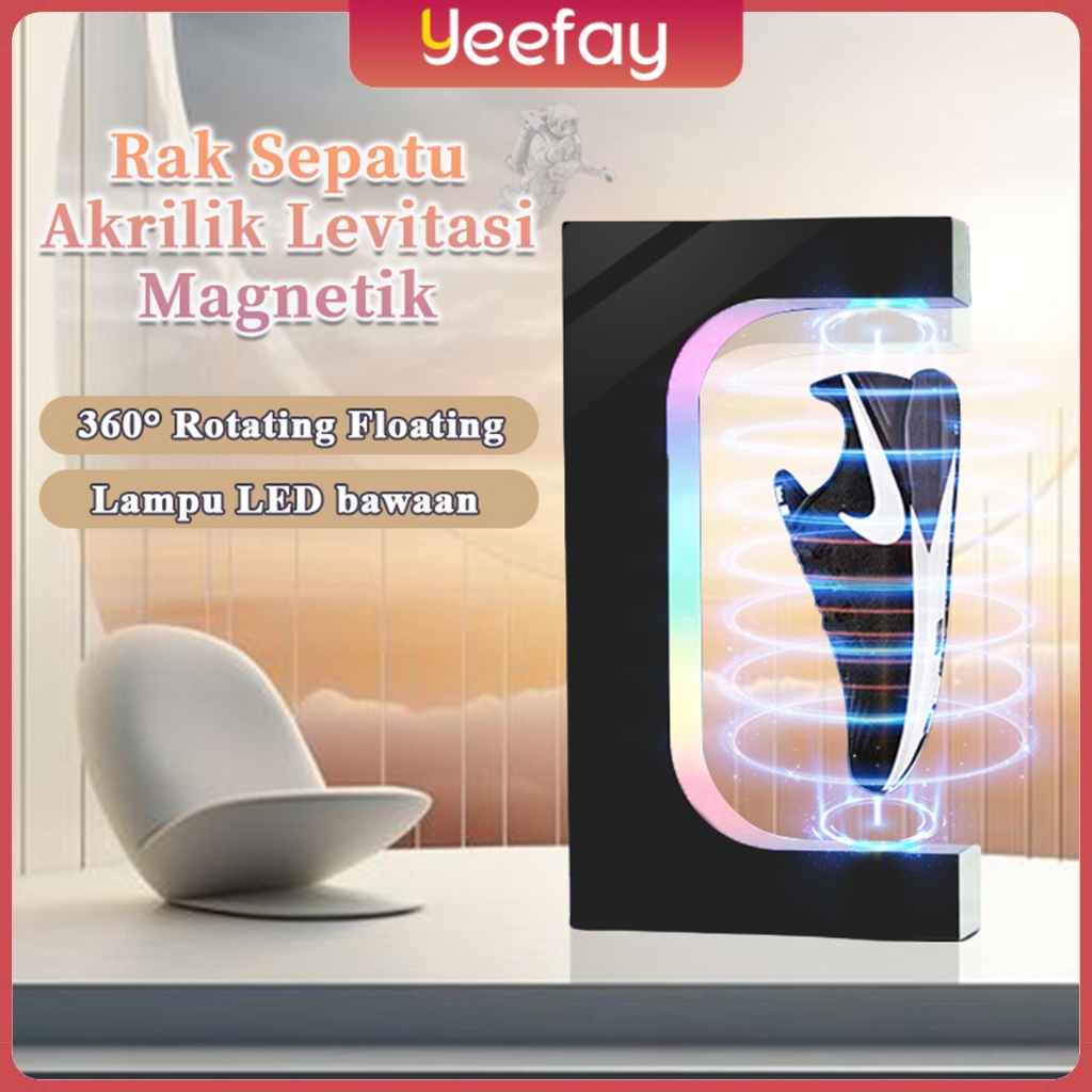 Stand Display Sepatu Levitating Magnetik / Floating Shoe Display Stand / Levitating Lamp Magnetic Sh