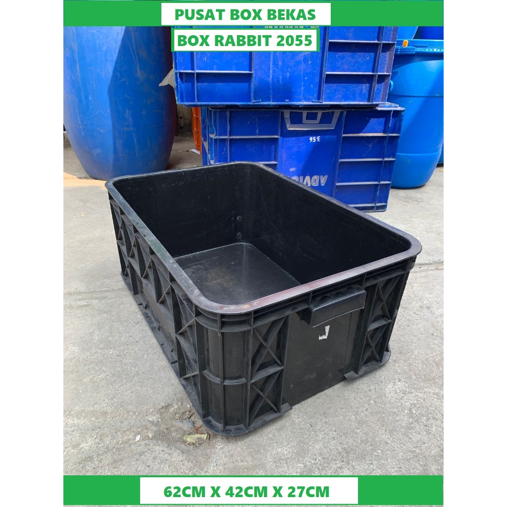 container plastik bekas Box tahu Box magot container industri rabbit 2055 (62*42*26)