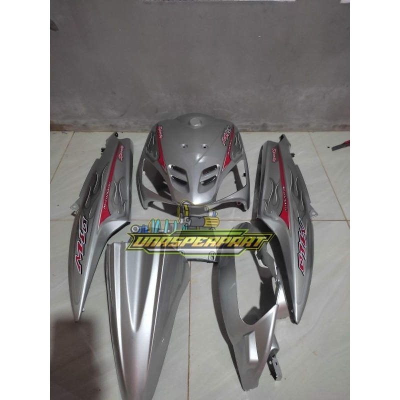 cover full body halus yamaha mio sporty silver striping api 2004-2007