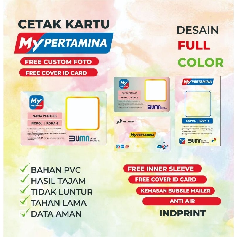 

Desain Elegan, Cetak Kartu My Pertamina Bahan PVC Premium