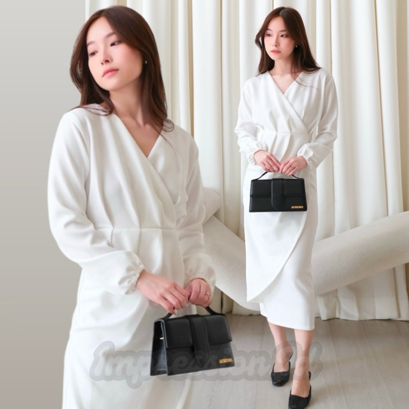 EVELYN Long Dress Pesta Kondangan Hijab Wanita Scuba Premium Mewah Elegan