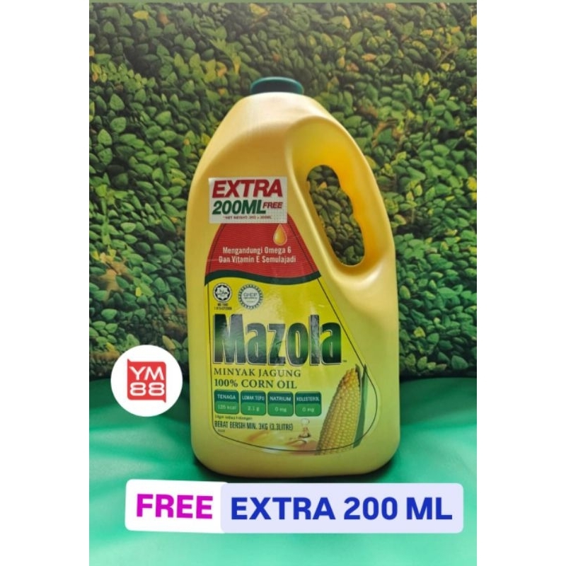 

MAZOLA MINYAK JAGUNG CORN OIL 3.5L (3.3 L plus FREE EXTRA 200ML )