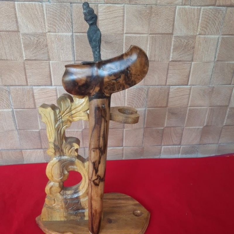 Keris Putut Sajen Nogo Primitive Luk 3 Sepuh,Original,Pamor Wengkon Isen