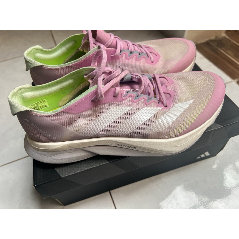 Adidas Adizero Boston 12 W (39 1/3 EU) Bliss Lilac (Running Shoes Bekas)