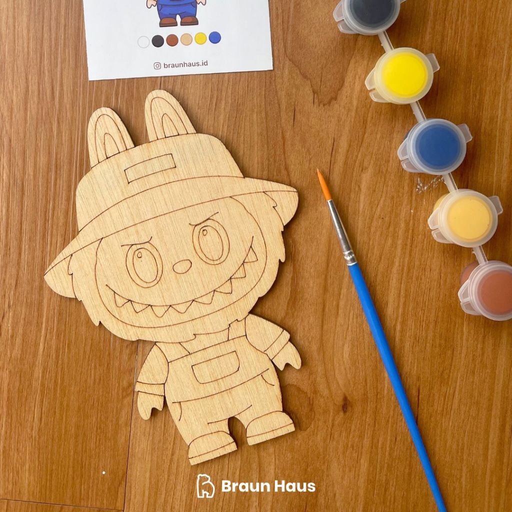 

BraunHaus DIY Wooden Painting Kit - Mainan Edukasi Anak Mewarnai Souvenir Hampers Labubu