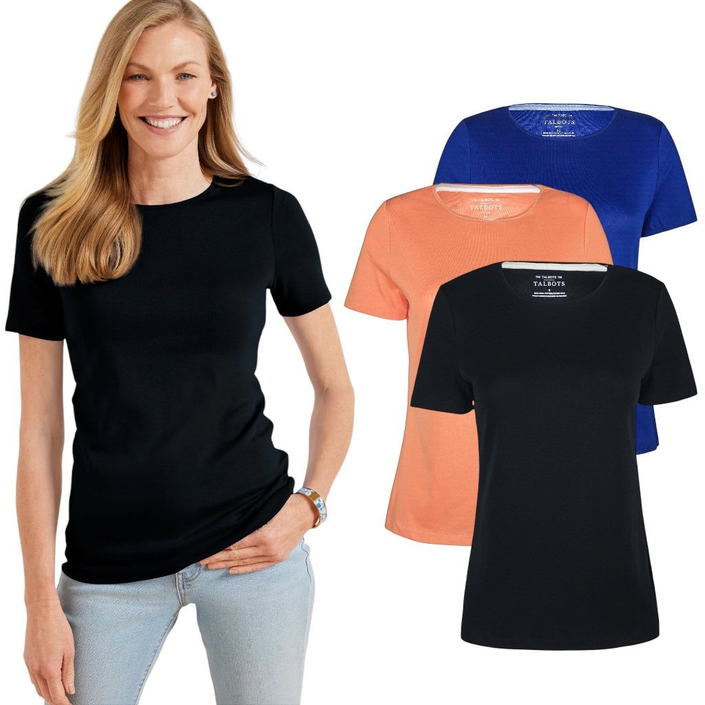 AMW 298  TLBTS pima cotton t shirt basic wanita lengan pendek