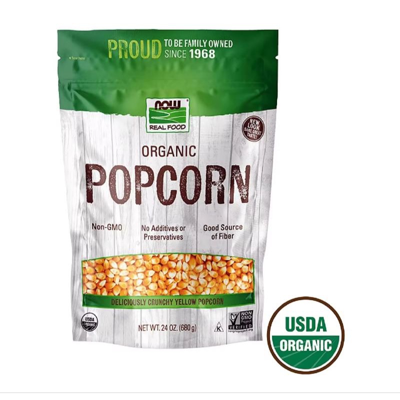

[JASTIP SG] NOW Foods Organic Popcorn, Non GMO, No additivies