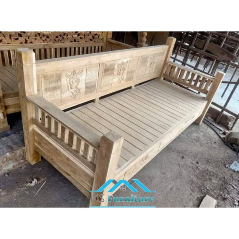 Bale Bale Minimalis Kayu Jati / Resban Jati Minimalis