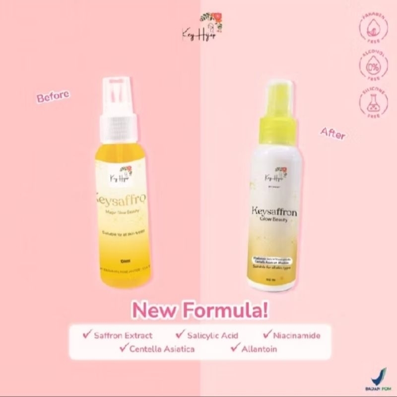 Keysaffron by kehijup, facemist, campuran masker, Dapat mencerahkan kulit, key hijup official