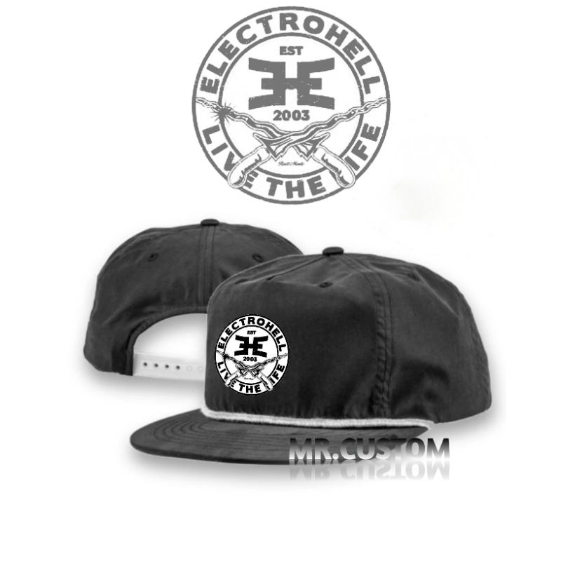 Topi Snapback Classic Premium Electrohell/ Rope Hat Skena Band/ Snapback Klasik Oldskool Lokal Brand