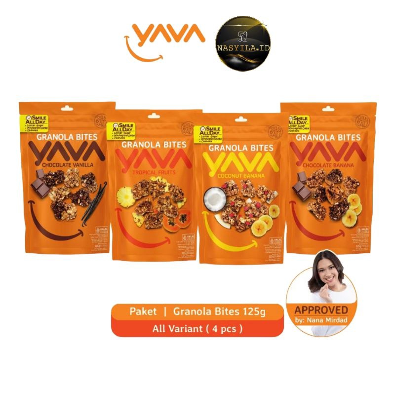 

YAVA Granola Bites Paket 4 Varian (125g)