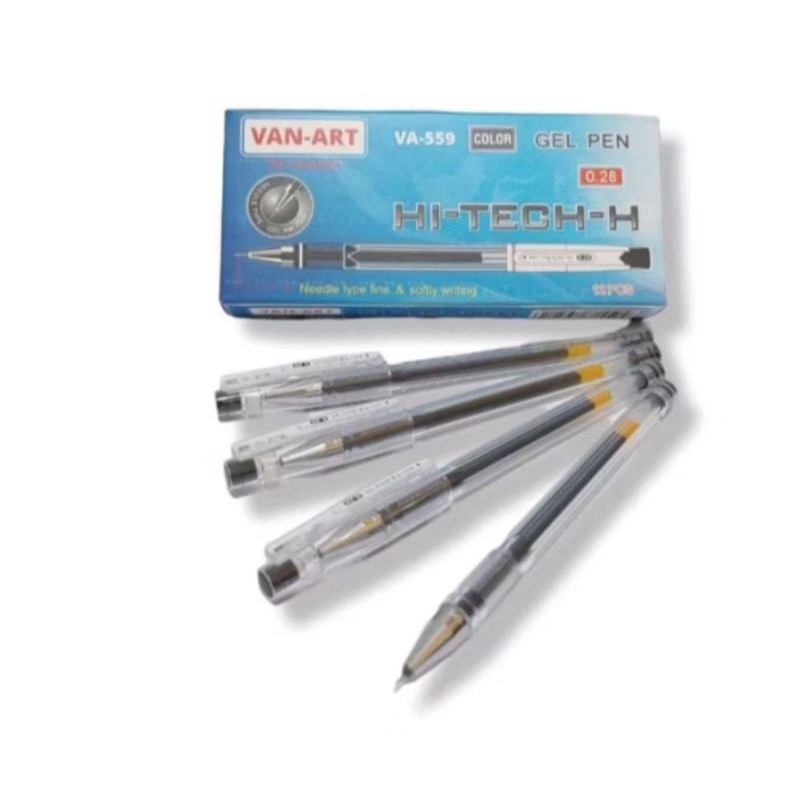 

12 Pcs Pulpen Hi-Tech Va-599 Van Art Pen Gel 0.28