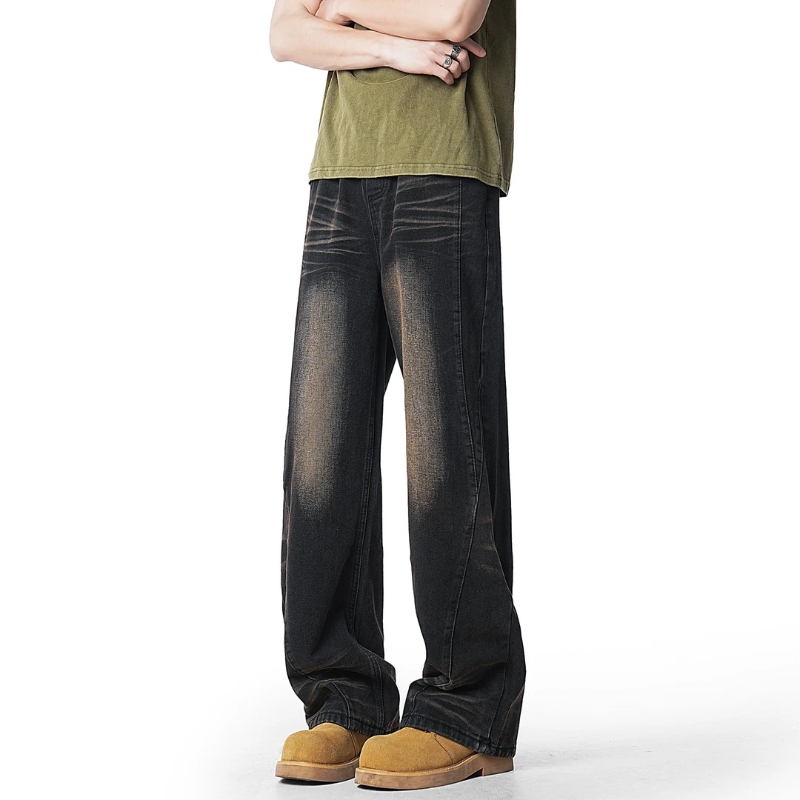 celana jeans pria baggy skena standar denim jumbo cowok celana panjang laki laki korean style oversi