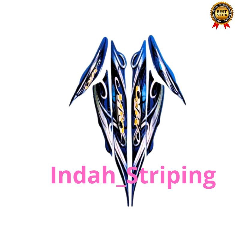 STRIPING STIKER LIS MOTOR MIO SPORTY / MIO SMILE TAHUN 2010 WARNA BIRU